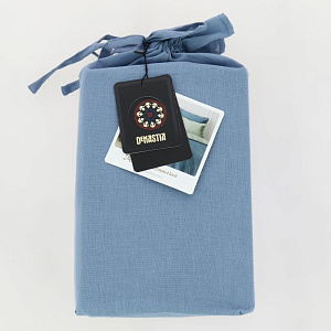 Пододеяльник 175x210 DE'NASTIA 2сторонний серый/синий бязь 100%хлопок 000000000001208086