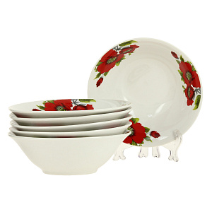 Столовый набор Маки Estetica, 18 предметов 000000000001170358