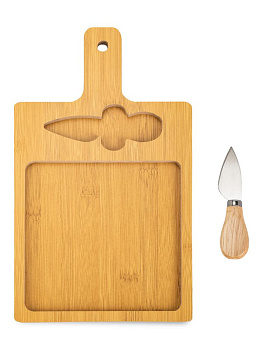 Доска сервировочная с ножом для сыра 33х19х1,3см МДФ/нержавеющая сталь Доска сервировочная с ножом для сыра 33х19х1,3см МДФ/нержавеющая сталь 000000000001227880