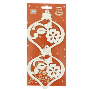 Декоративное украшение Капля 11,5х14см 2шт MANDARIN полистирол 000000000001209331