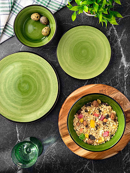 Тарелка десертная 19см CERA TALE Green керамика глазурованная 000000000001210085