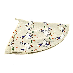 Полотенце YELLOW RABBIT круглое Гусики Серые,65Д,арт032,Состав:70% лен/30% хлопок 000000000001186631