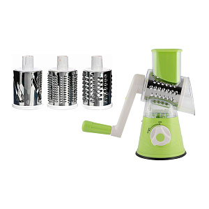 Овощерезка ручная 25х11,5х23,5см 3 насадки пластик/нержавеющая сталь Овощерезка ручная 25х11,5х23,5см 3 насадки пластик/нержавеющая сталь 000000000001218641