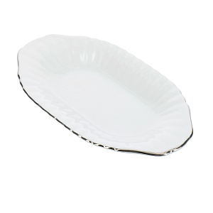 Овальное блюдо Платиновая отводка Porcelaine Czech Gold Hands, 20 см 000000000001136282