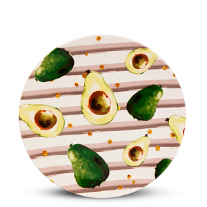 Тарелка десертная 19,5см LUCKY Авокадо керамика 000000000001208774