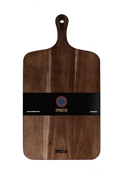 Доска разделочная 45x24x2см DE'NASTIA прямоугольная с ручкой коричневый акация 000000000001216968
