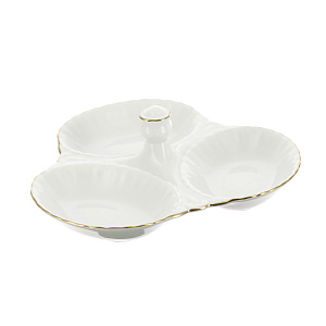 Менажница Золотая отводка Porcelaine Czech Gold Hands, 15.5 см 000000000001136232