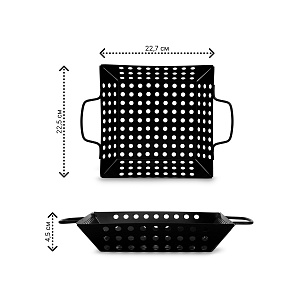 Решетка для барбекю 22,7х22,5х4,5см ПИКНИК антипригарное покрытие нержавеющая сталь 000000000001222602