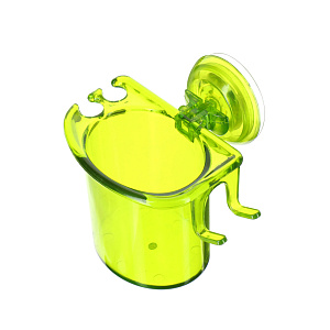 Стакан для умывальных принадлежностей на присоске Мультидом, пластик 000000000001126919