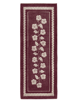Коврик универсальный ЦВЕТЫ 80х200см, 100%хб бордовый, Турция M000083 000000000001199806