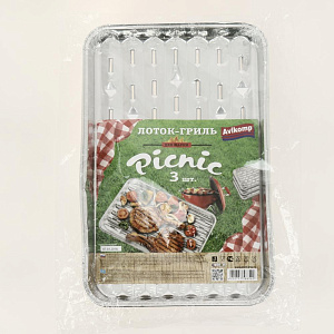 Лоток-гриль для жарки Picnic, 3 шт. в упаковке AV 86542 000000000001186814