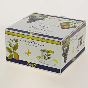 Чайная пара Стейчкол костяной фарфор 480мл, Дыхание Прованса Лимон,КРС-752 000000000001193672