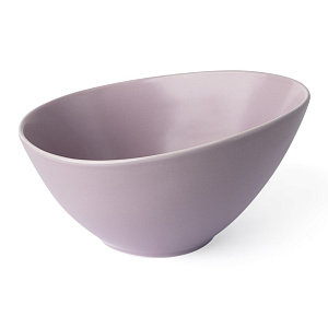 Салатник 23,5x18,5x12,5см/1,5л DE'NASTIA Оливки-однотон лавандовый фарфор 000000000001217756