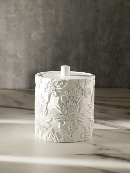 Органайзер универсальный (для косметики, ванных аксессуаров) DE'NASTIA Лепные цветы белый полирезина 000000000001218902