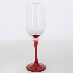 Фужер стекло для шампанского красная ножка 190мл ENJOY PASABAHCE44160RSL 000000000001199202