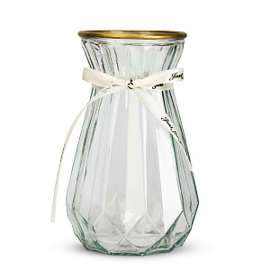 Ваза 20см Мирелла белая стекло 000000000001220754