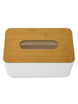 Салфетница 21х12,5х9,5см белый полипропилен/МДФ 000000000001227953