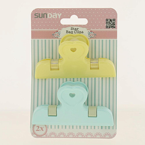 Клипсы для пакетов 2шт SUN PLASTIK пластик 000000000001189223