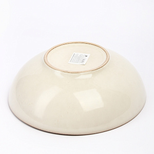 Салатник 25см кремовый глазурованная керамика 000000000001213898