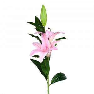Цветок искусственный 80см ветка Лилия пластик 000000000001209150