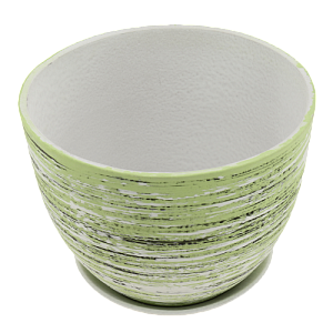 Горшок для цветов декоративный керамический зеленое яблоко №2 3 л ГК 30 000000000001202936