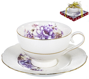 Чайная пара (чашка 220мл) BALSFORD Грация Шарль подарочная упаковка фарфор 000000000001193981