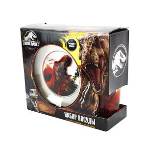 Набор детской посуды 3 предмета ND PLAY Мир Юрского периода Вулкан стекло 000000000001212270