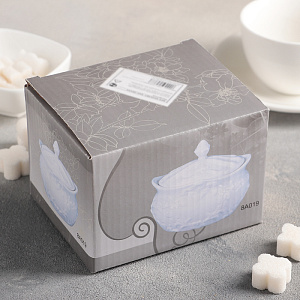 Сахарница 13х9,5х12см/300мл Винтаж белый керамика 000000000001210822