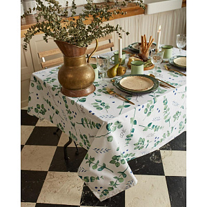 Скатерть 146х180см Этель Eucalyptus саржа 190гр 100%хлопок 000000000001206646