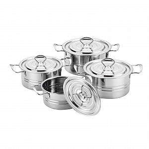 Набор посуды для приготовления 8 предметов CALVE стальные крышки 000000000001175611