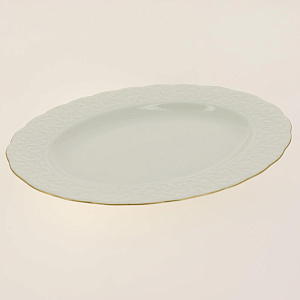 IREM Блюдо овальное 28см отводка золото костяной фарфор BNIRM28KY520 000000000001189493