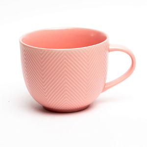 Кружка 300мл розовая/серая керамика SR418 000000000001216059