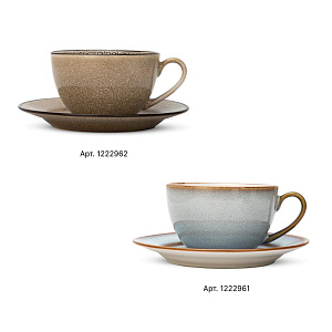Пара чайная 240мл/блюдце бежевый керамика 000000000001222962