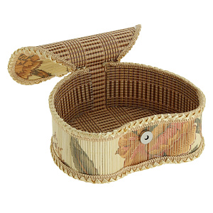 Шкатулка Цветочная, 21?16.5?8 см, бамбук 000000000001082427