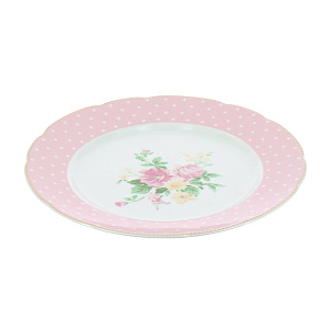 Мелкая тарелка Mix&Match Porcelaine Czech Gold Hands, розовый, 25 см 000000000001136210