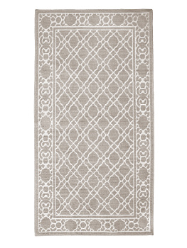 Коврик универсальный 80x150см LUCKY РОМБЫ коричнево-серый хлопок 100% 000000000001187174