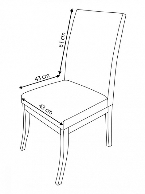 Чехол на стул 43x43x61см LUCKY Жаккард бежевый 92% полиэстер 8% эластан 000000000001212445