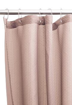 Шторка для ванной 200х180см DE'NASTIA Diamond розовая 100% полиэстер 000000000001213238