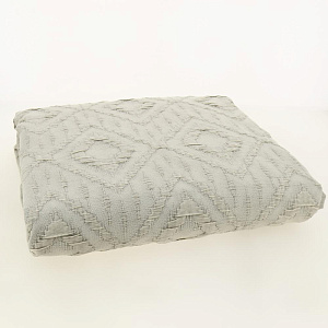 Покрывало 200х240см DE'NASTIA Ромб стоунвош 3слоя коричневое жаккард 55% хлопок 45% полиэстер 000000000001201602