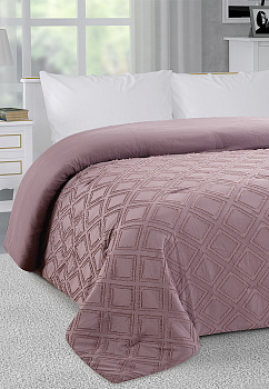 Покрывало 200x240см LUCKY РОМБЫ 3слоя светло-коричневое 100% полиэстер 000000000001210113