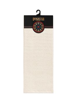 Полотенце кухонное DeNASTIA вафля/махра 470gsm 35x75, хлопок, молочный D100307 000000000001221599