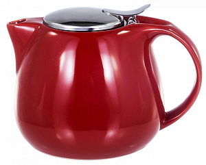 Чайник керамика 750мл с фильтром подарочная упаковка ГЛЯНЕЦ Красный 109-06045 000000000001195486