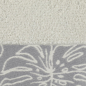 Полотенце 50х90см DE'NASTIA ТРОПИКИ (новые) молочный/серый хлопок 000000000001208574