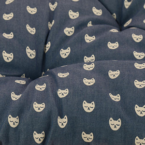 Подушка-Сидушка YELLOW RABBIT для Стула Кошечка Джинс,100% хлопок,арт0021 000000000001186625