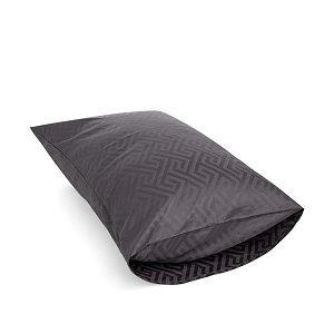 Наволочки 50х70см-2шт DE'NASTIA JQ меандр темно-серый сатин хлопок-100% 000000000001215612