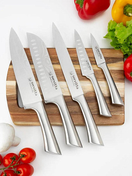 Набор ножей 6 предметов SERVITTA (5 ножей, подставка магнитная) нержавеющая сталь Набор ножей 6 предметов SERVITTA (5 ножей, подставка магнитная) нержавеющая сталь 000000000001226020