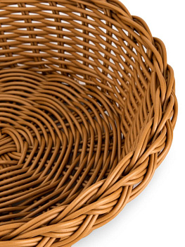 Корзина плетеная универсальная 24х8см круглая коричневый полипропилен 000000000001227680