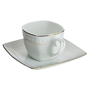 Чайная пара Снежная королева Коралл, 240мл 000000000001063219