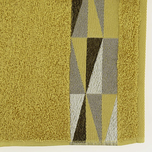 Полотенце 50х90см CLEANELLY BASIC Трианголи махровое плотность 460гр/м желтый 100% хлопок ПЦ2601-4477,15-0960 000000000001201416