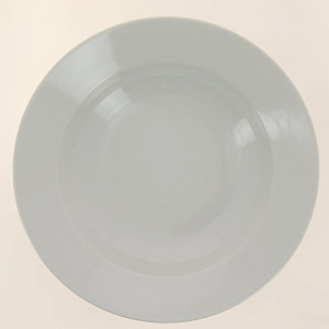 Тарелка фарфор суповая 240 мм супадкий край Белая,036172 000000000001193479